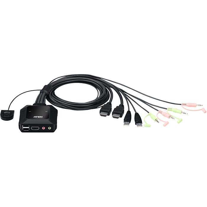 Aten CS22H 2 Port USB 4K HDMI cable KVM Switch