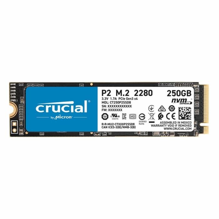 Crucial P2 250GB 3D PCIE NVME M.2 SSD