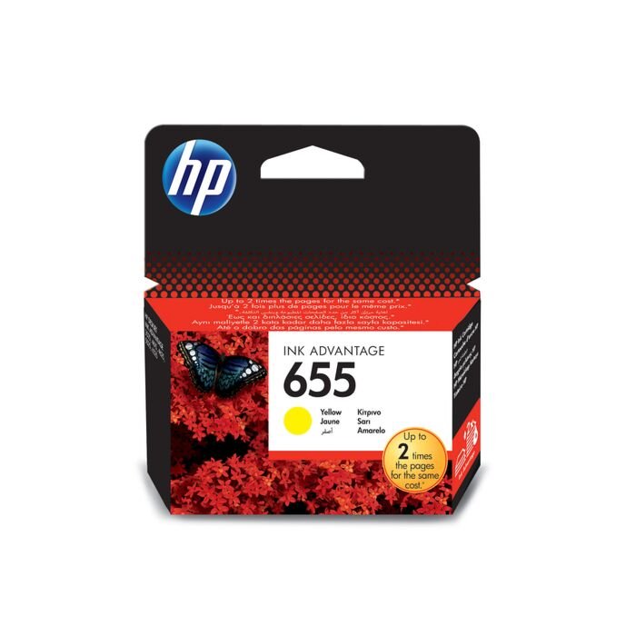 HP 655 Yellow Ink Cartridge Blister Pack - New