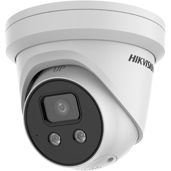Hikvision 4 MP AcuSense strobe light and audible warning fixed Turret Network