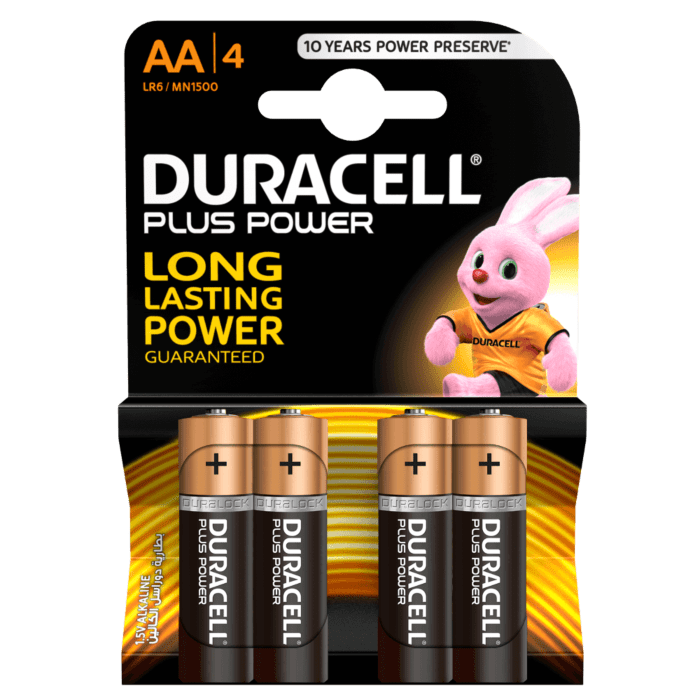 Duracell Plus AA Blister Pack 4