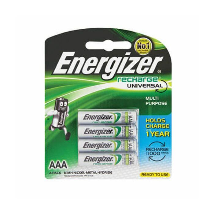 Energizer Recharge AAA Blister Pack 4