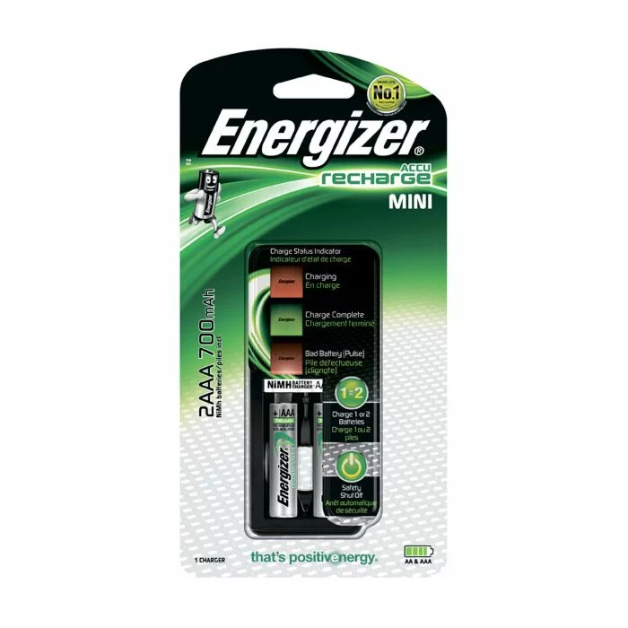 Energizer Mini Charger Incl 2 AAA Batteries