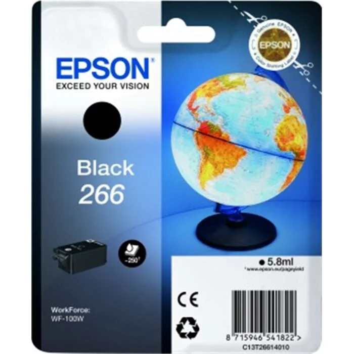Epson Ink Cartridges Black 5.8ml Singlepack WF-100 250 pages