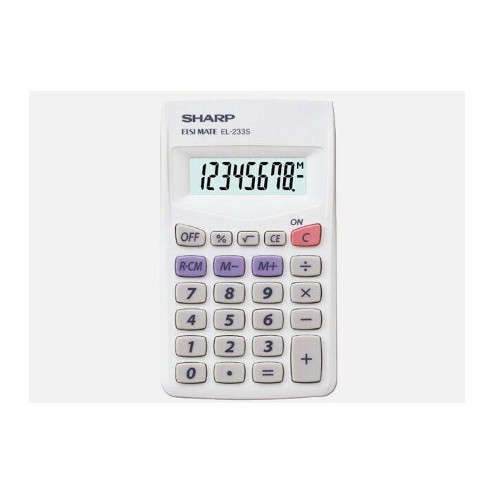 Sharp EL-233SB Battery Powered Basic Hand-Held Calculator