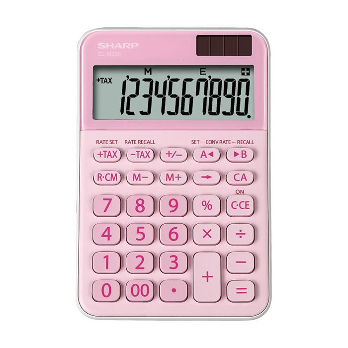 Sharp EL-M335B-BL 10 Digit Calculator Pink