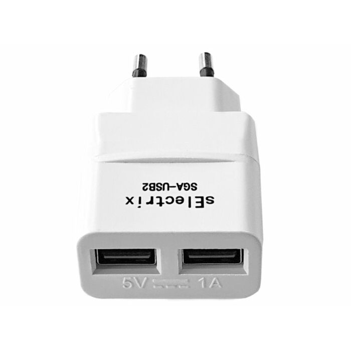 2-Pin 5V 1A Dual USB Adaptor