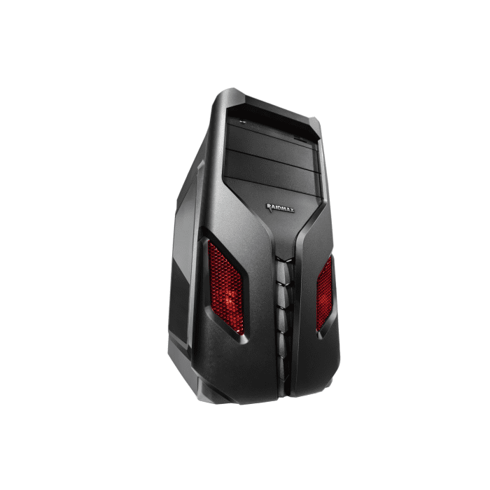 Raidmax Exo SE Window Red LED (GPU 370mm) ATX|Micro ATX|Mini ITX Chassis Black