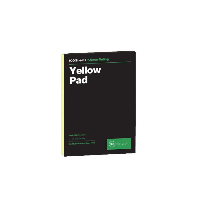 RBE A5 Yellow Pad 100 pages