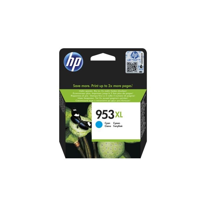 HP 953XL High Yield Cyan Original Ink Cartridge - HP Officejet Pro 8710/8720/8725/8730/8740