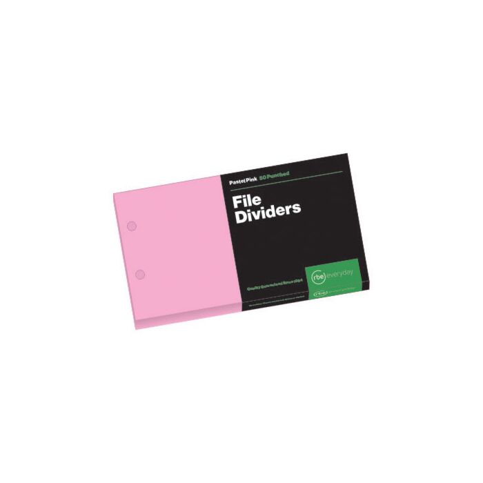 RBE Pastel File Dividers Pink 50's