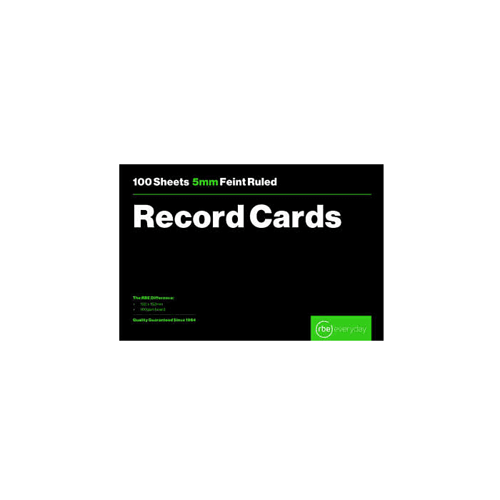 RBE Record Cards 102x152 (100)