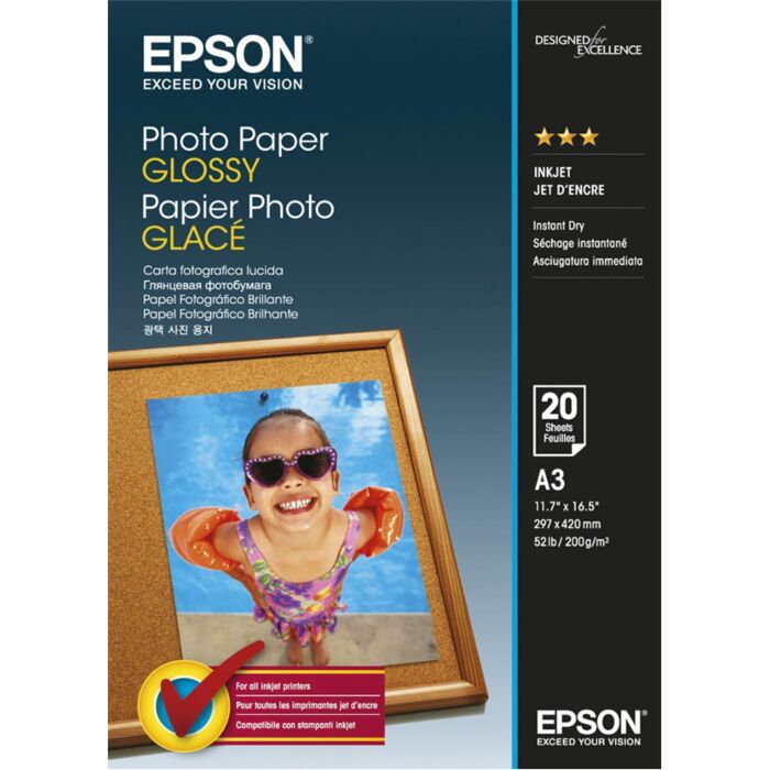 Epson A3 Photo Paper Glossy 20 Sheets