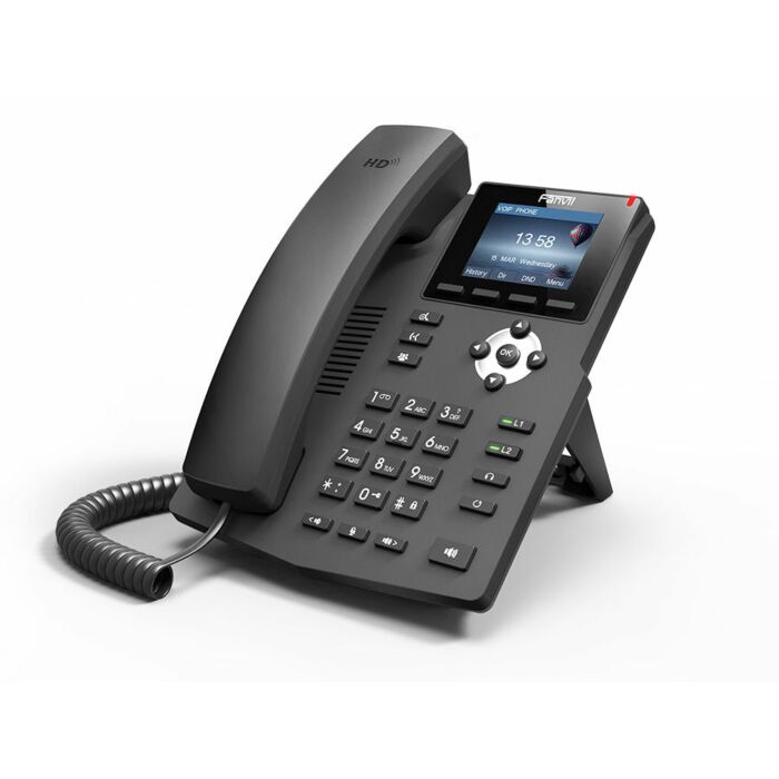 Fanvil 2SIP Colour Screen VoIP Phone with PSU | X3S