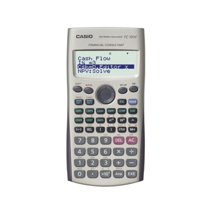 Casio FC-100V-W Financial Calculator Silver