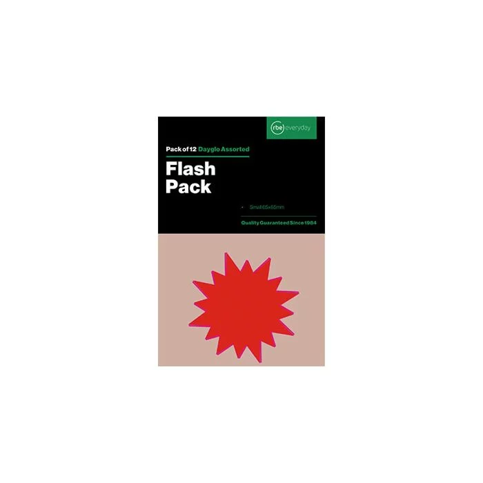 RBE Flash Pack Small Assorted Colours 12 Pack (65x65)