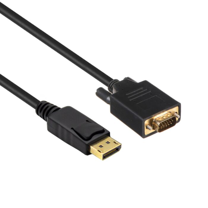 GIZZU DisplayPort to VGA 1.8M Cable Polybag