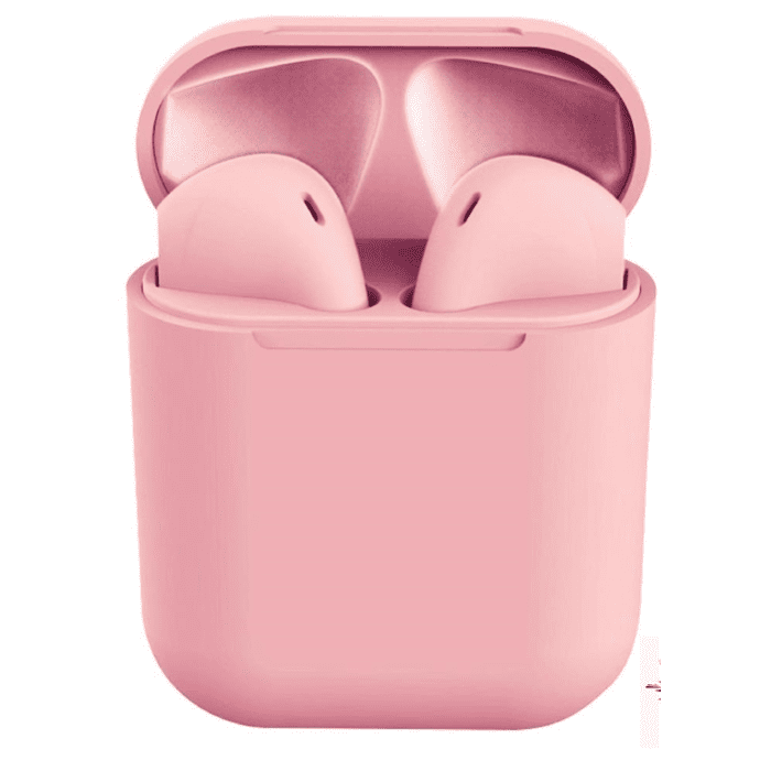 Geeko Siamese True Bluetooth Wireless Earbuds With Charging Dock And Microphone Pink