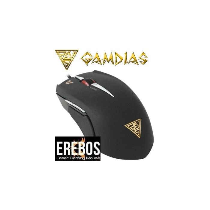 Gamdias Erebos GMS7510 Laser MOBA Gaming Mouse 3 Set Ambidextrous Adjustable Side PanelsWeight System