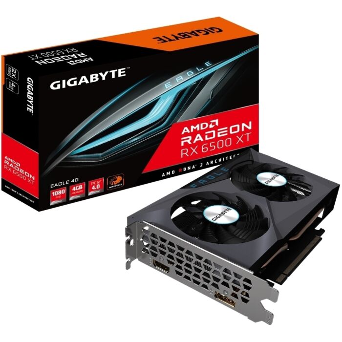 Gigabyte AMD Radeon RX 6500 XT Eagle 4GB GDDR6 PCI-e 4.0 x16 Graphics card