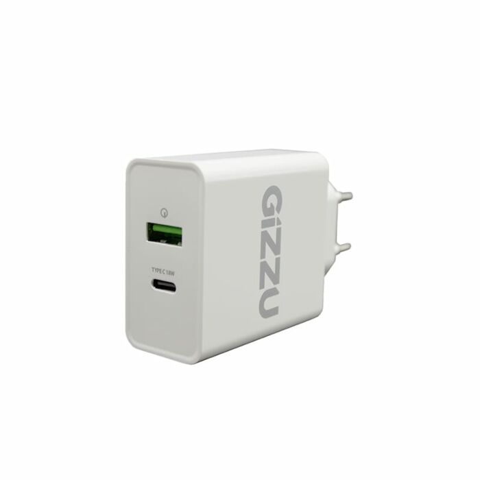 GIZZU Wall Charger Type C 18W PD QC3.0 18W - White