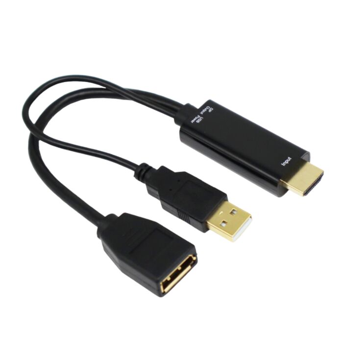 HDMI to Display Port Adapter - Black