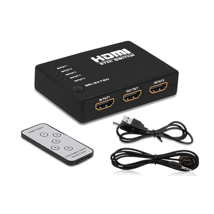 5 in 1 Out HDMI SWI with IR Remote