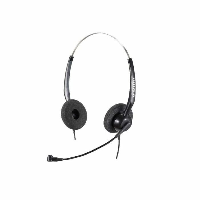 Calltel H550 Stereo-Ear Noise-Cancelling Headset + UC2000T Quick Disconnect USB Sound Card Adapter Cable