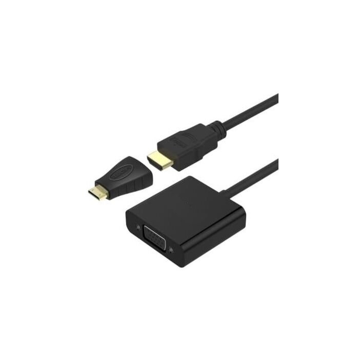 Mecer HDMI / Mini HDMI to VGA With audio Adaptor
