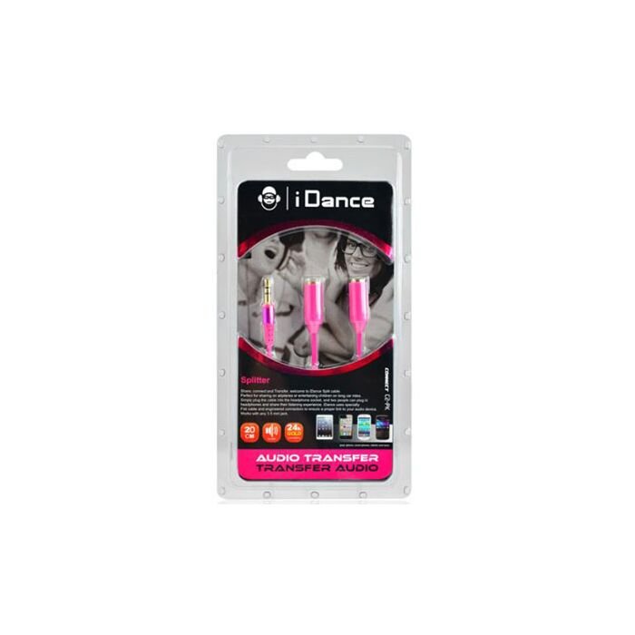 iDance Connect-C2 3.5mm 1-2 Splitter - Pink
