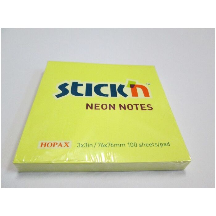 STICK'N PAD LEMON NEON 76x76mm