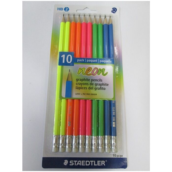 Staedtler 10 Graphite Pencils HB Neon (Pkt-10)