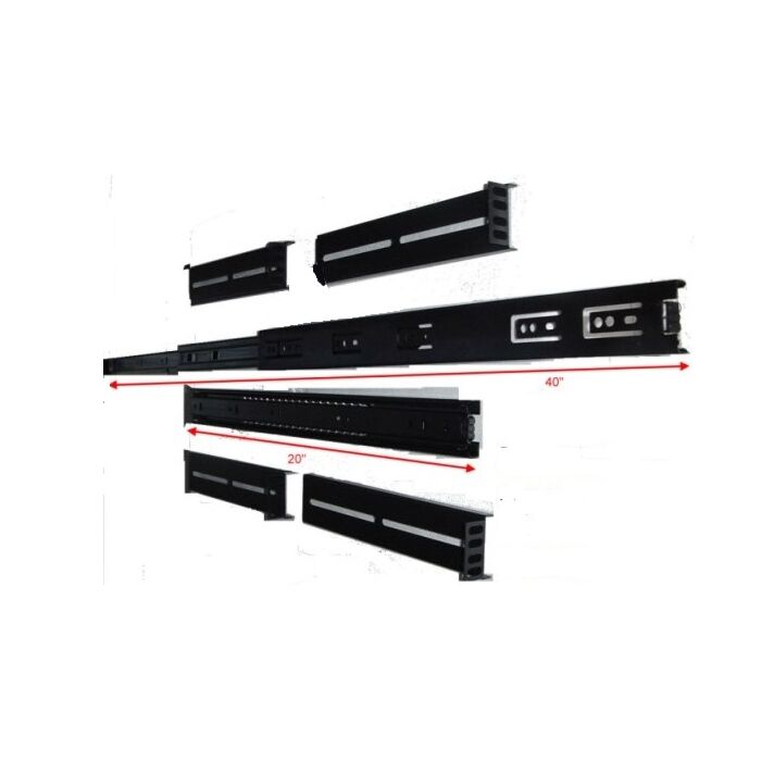 NetiX Universal Rack Mounting Adjustable Sliding Rail Set of 2