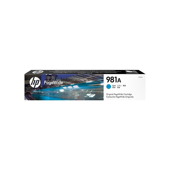 HP # 981A Cyan Original PageWide Cartridge - MFP586/Color 556 series/E58650