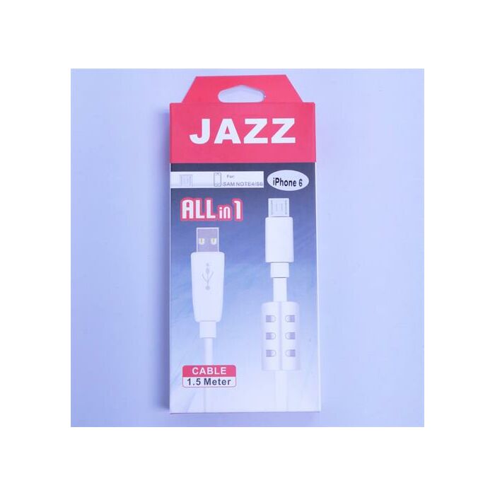 Jazz USB 2.0 Type A Male to 8 Pin Lightning Connector Sync and Charge Cable