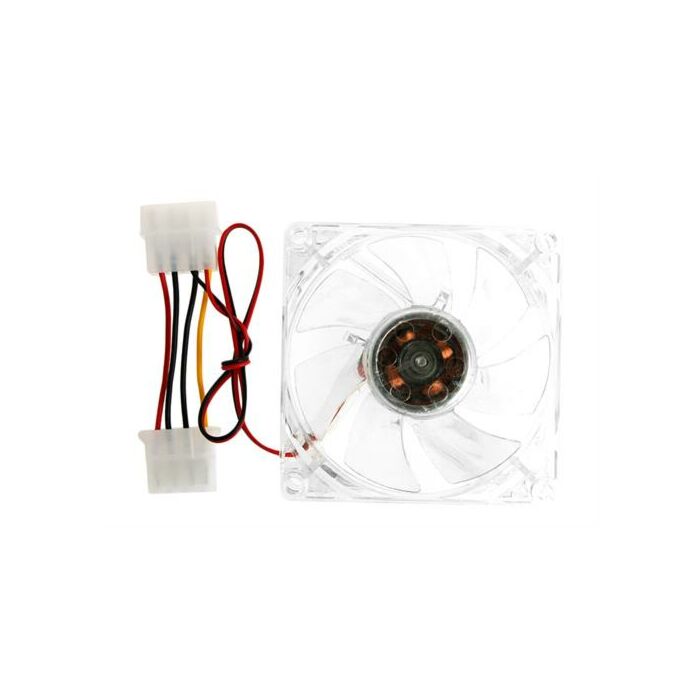 80mm Clear case fan with Blue LED