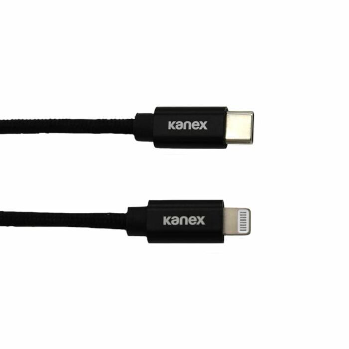 Kanex USB-C to Lightning 2m Durabraid Cable Black