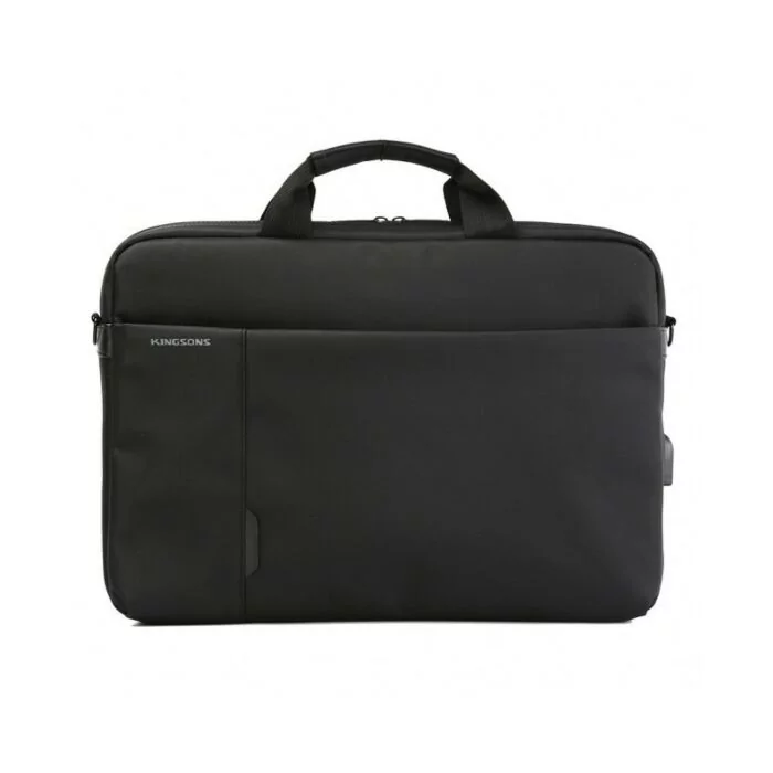 Kingsons K9008W-BK Charged Series 15.6 Inch Shoulder Bag with USB Port - Black