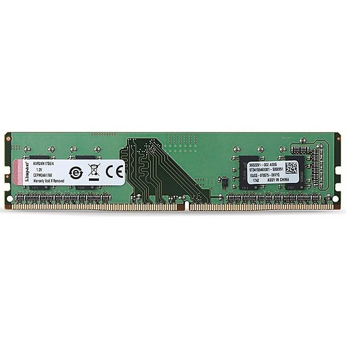 Kingston ValueRAM 4GB 2400MHz DDR4 Non-ECC CL17 DIMM 1Rx16 DeskTop Memory Module