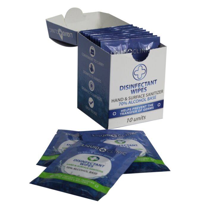 Liquid Clinic - Sachet Wipe 10 pack Individually wrapped