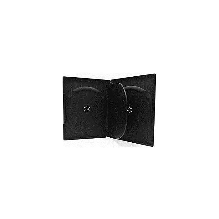 UniQue DVD Library Case - 14mm Holds 4 x DVD- 5 Pack Black