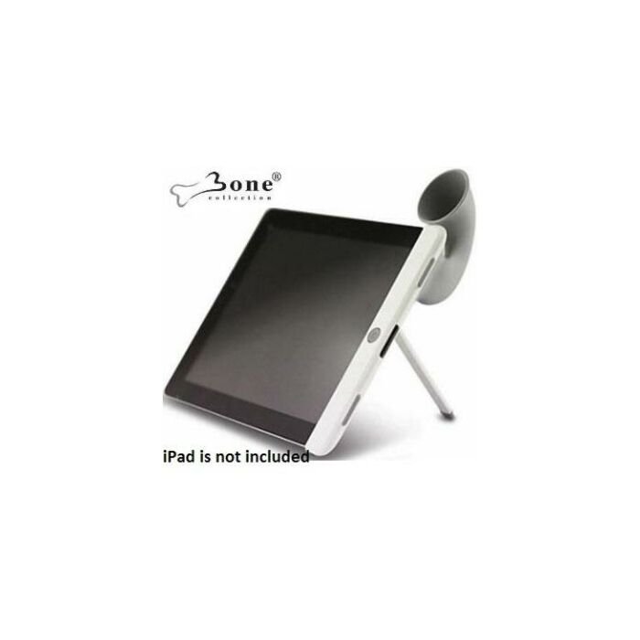 Bone Collection Horn Stand with Sound Amplifier for iPad 2 Grey