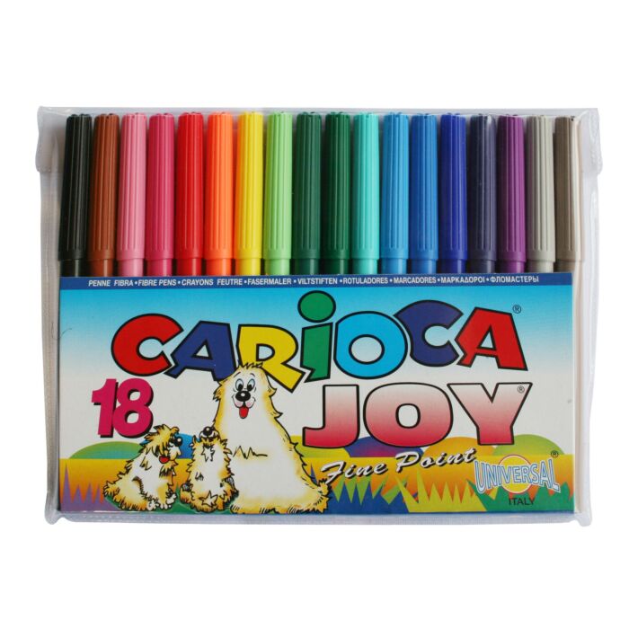 Carioca Joy Markers Wallet of 18 Assorted Colours (Box-12)