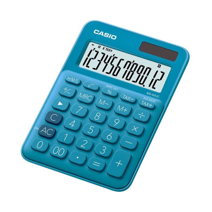 Casio MS-20UC-BU-S-EC Desktop Calculator Blue