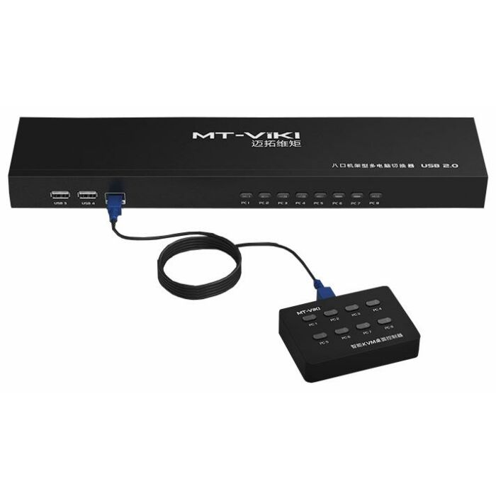 8 Port Manual VGA KVM Switch with Cables
