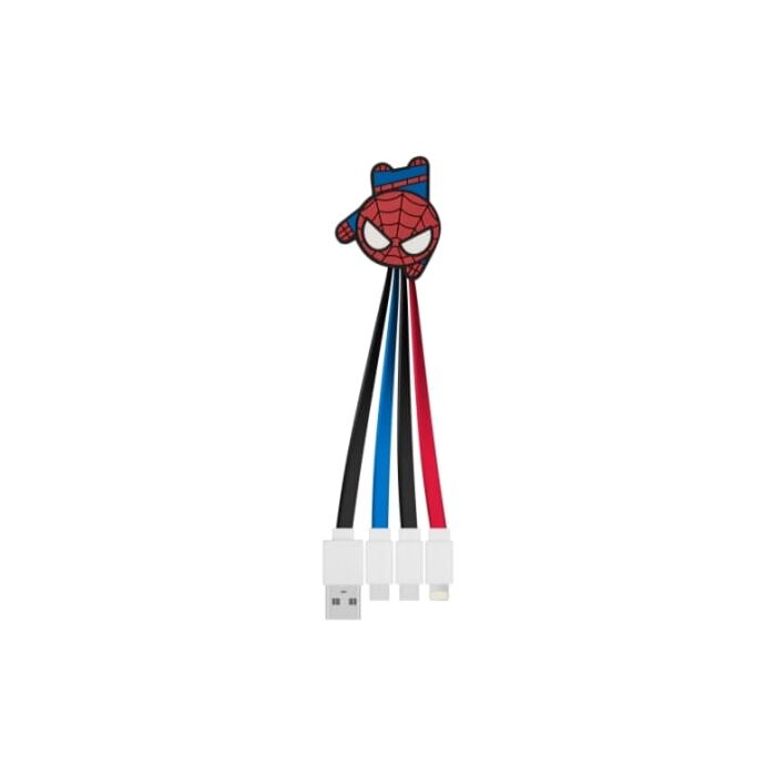 Marvel Spider-man 3-in-1 Charging Cable with Micro USB Lightning and Type-C