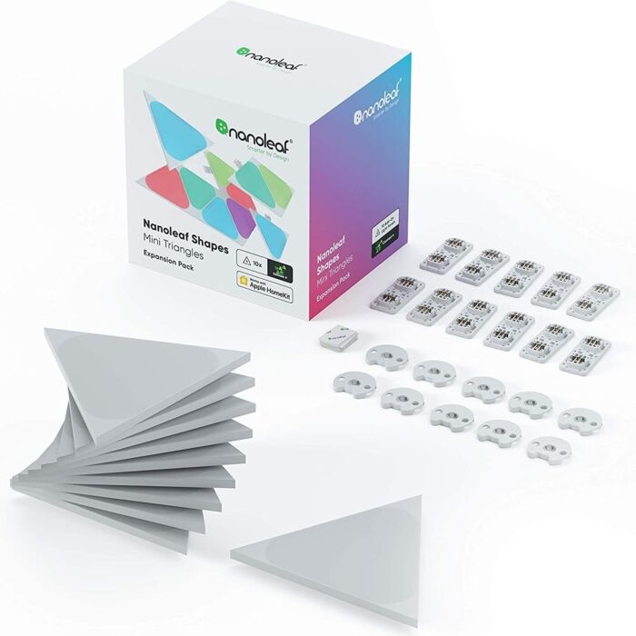 Nanoleaf Shapes Triangles Mini - White - 10 Pack - Global - Panels Only