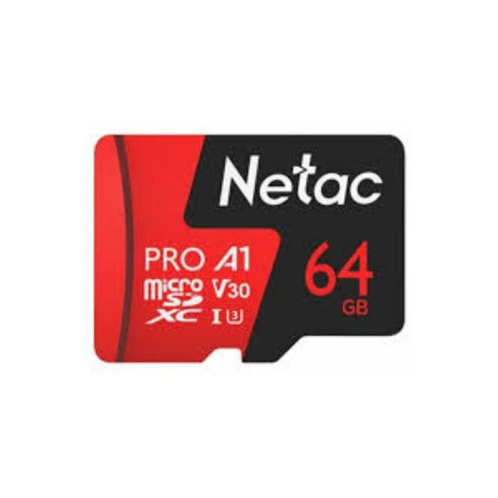 Netac P500 Extreme Pro 64GB Class 10 V10 U1 MicroSDXC Card & Adapter