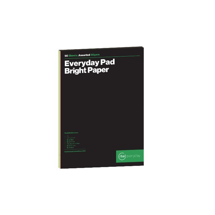RBE Mixed Bright Paper Pad A4 -50