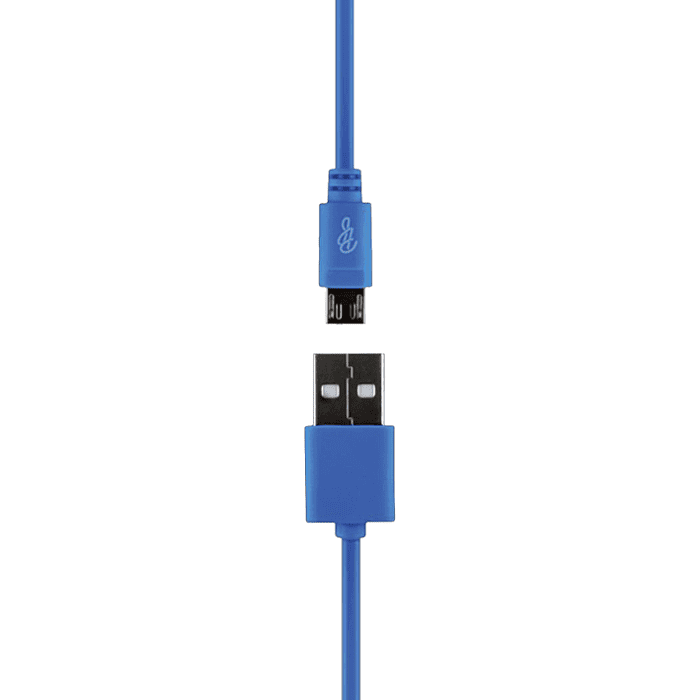 Pro Bass Power Series Boxed Round Micro USB Cable Blue